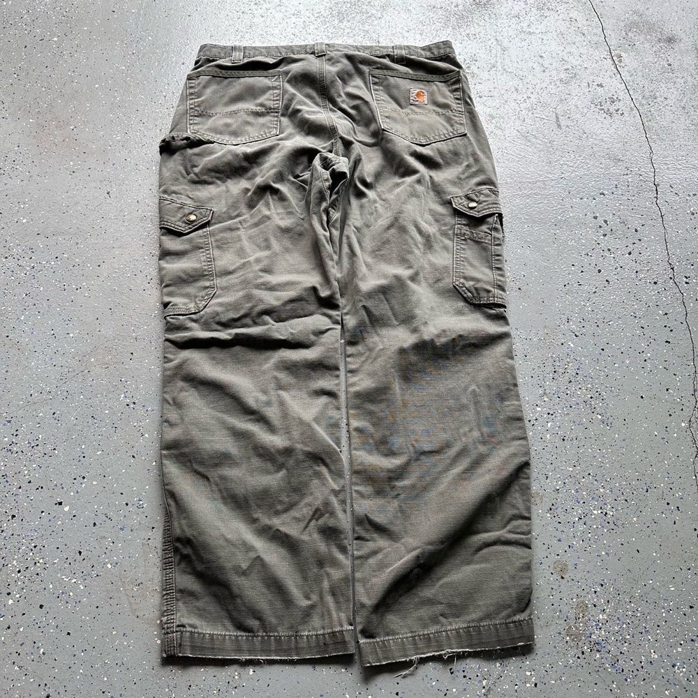 Carhartt Vintage Double Knee Cargo Workwear W38x30 Faded Olive Green - Picture 5 of 5